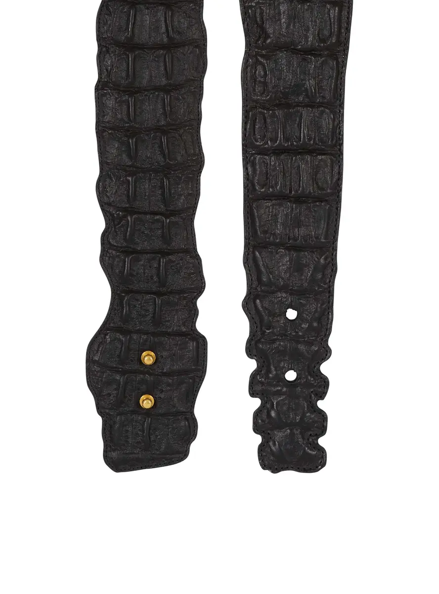 Balmain Wide crocodile-print leather belt | Thumbnail 3 Balmain Wide crocodile-print leather belt | Thumbnail 3