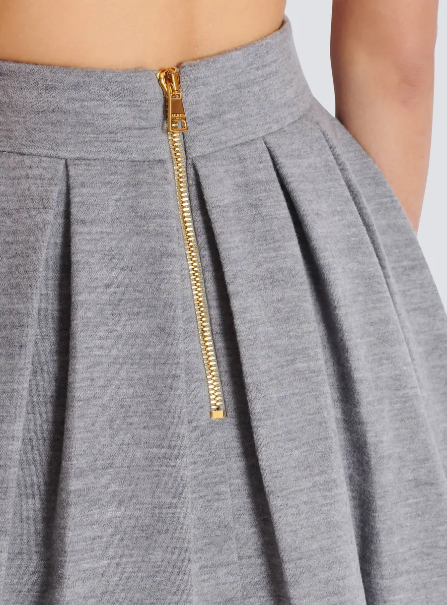 Balmain Short pleated cotton knit skirt | Thumbnail 5 Balmain Short pleated cotton knit skirt | Thumbnail 5