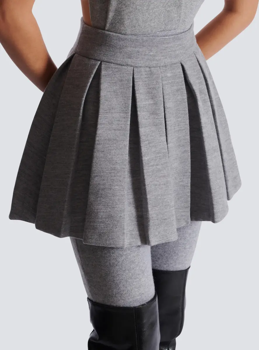 Balmain Short pleated cotton knit skirt | Thumbnail 6 Balmain Short pleated cotton knit skirt | Thumbnail 6