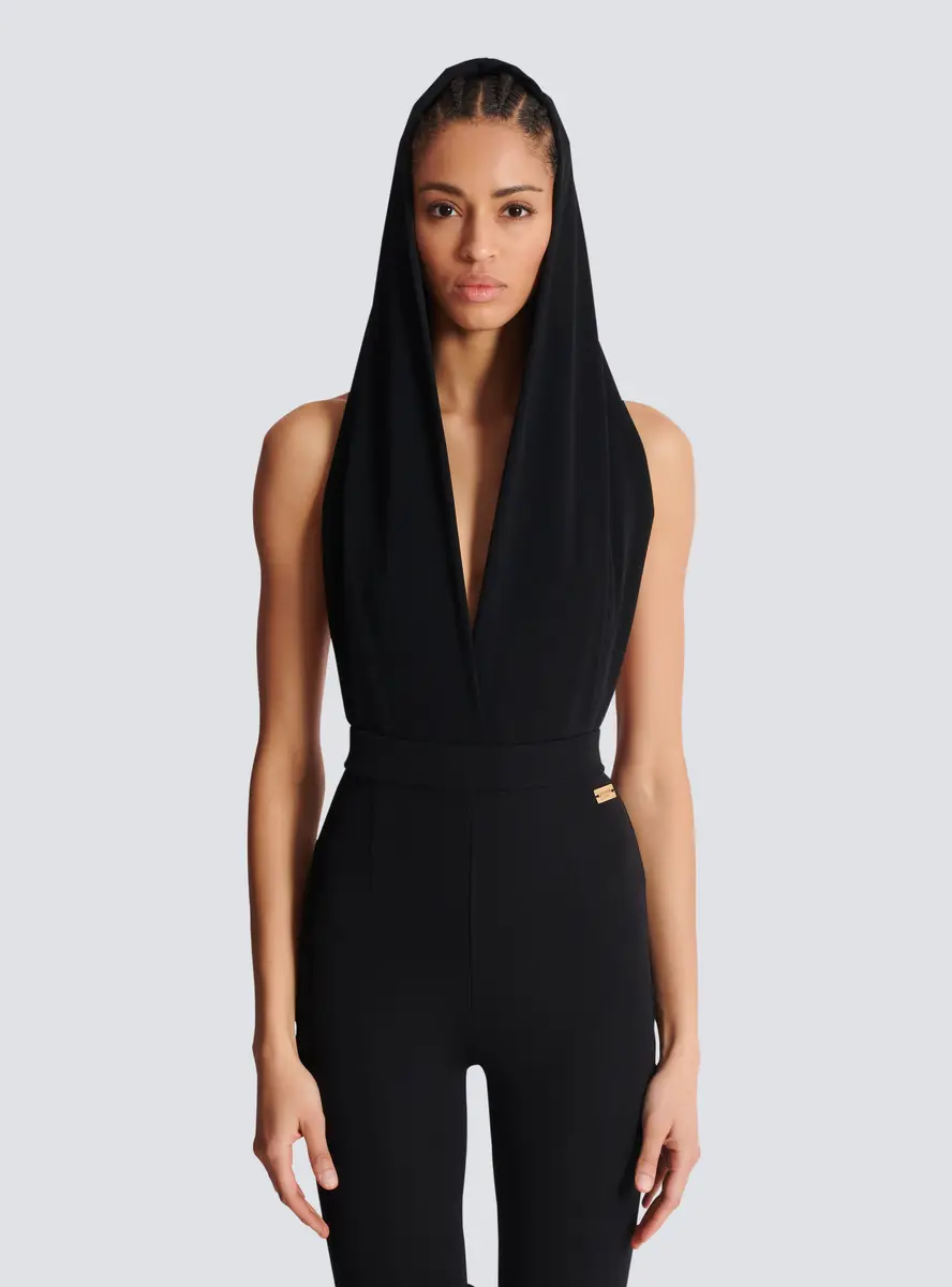 Balmain Draped bodysuit with hood | Thumbnail 7 Balmain Draped bodysuit with hood | Thumbnail 7