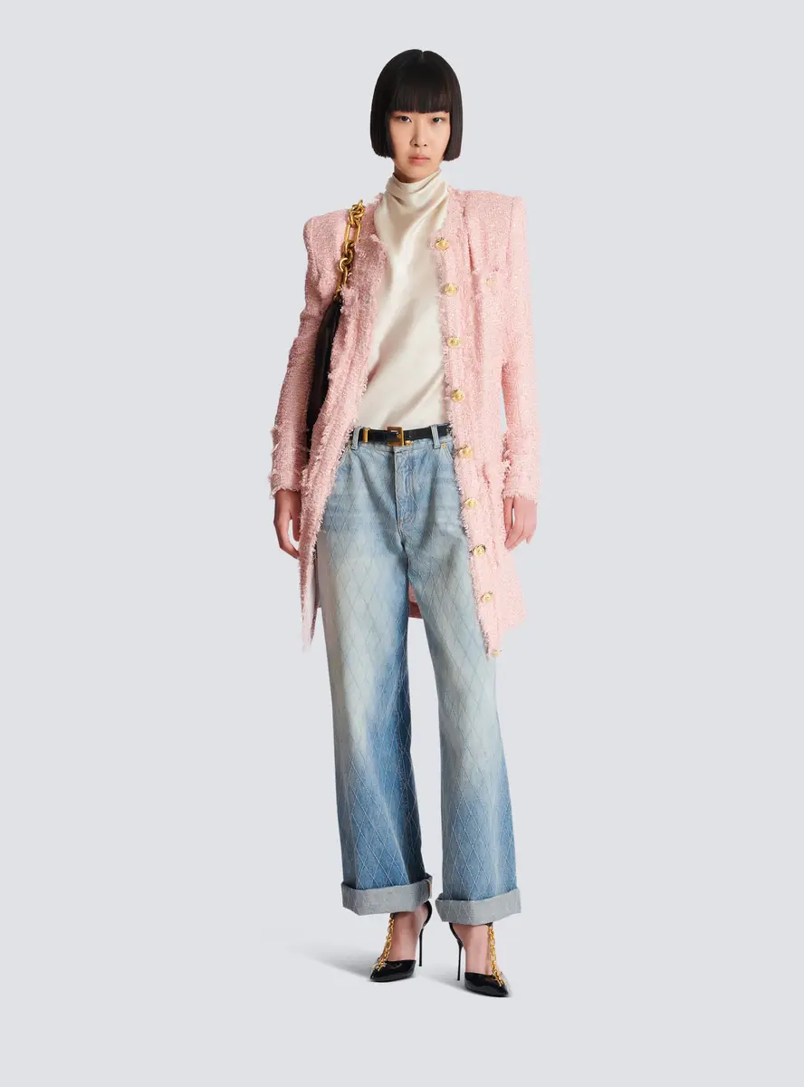 Balmain Sequinned tweed edge-to-edge jacket | Thumbnail 2 Balmain Sequinned tweed edge-to-edge jacket | Thumbnail 2
