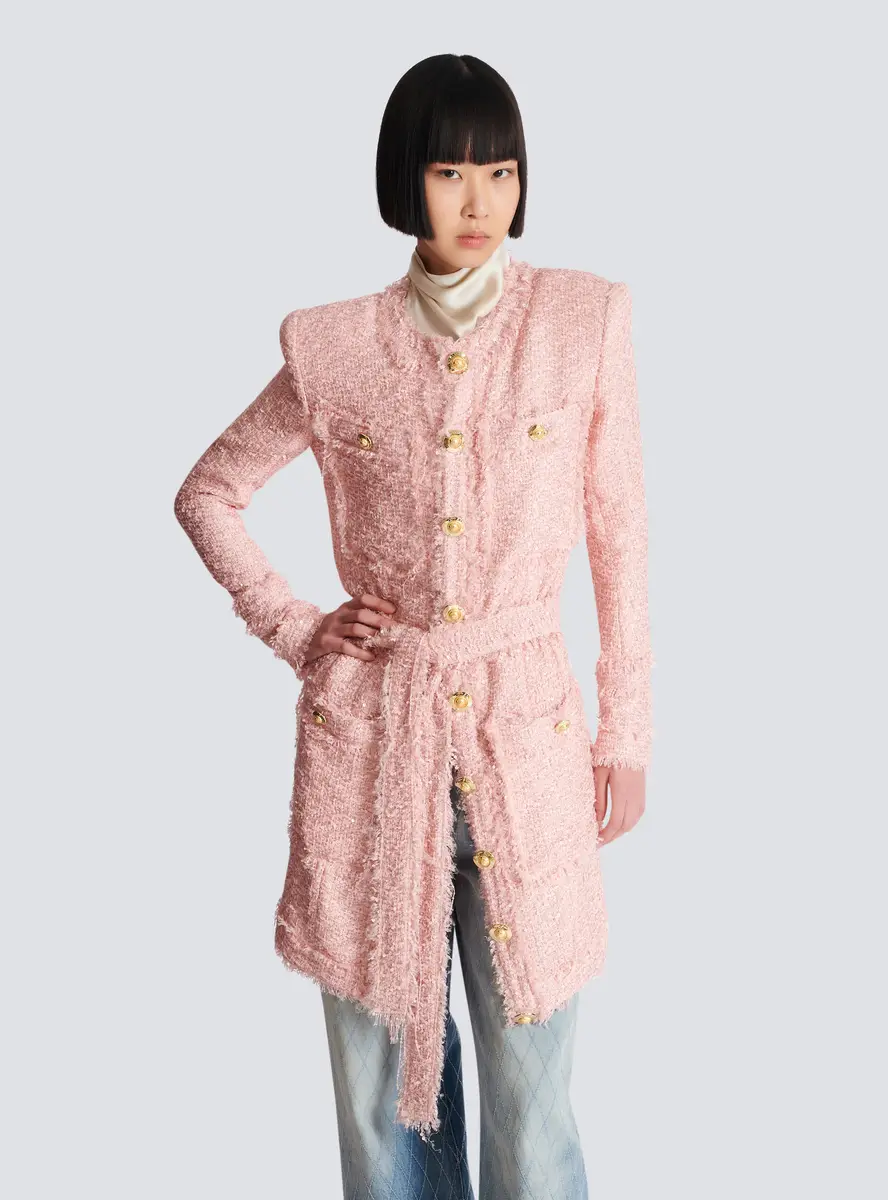 Balmain Sequinned tweed edge-to-edge jacket | Thumbnail 7 Balmain Sequinned tweed edge-to-edge jacket | Thumbnail 7