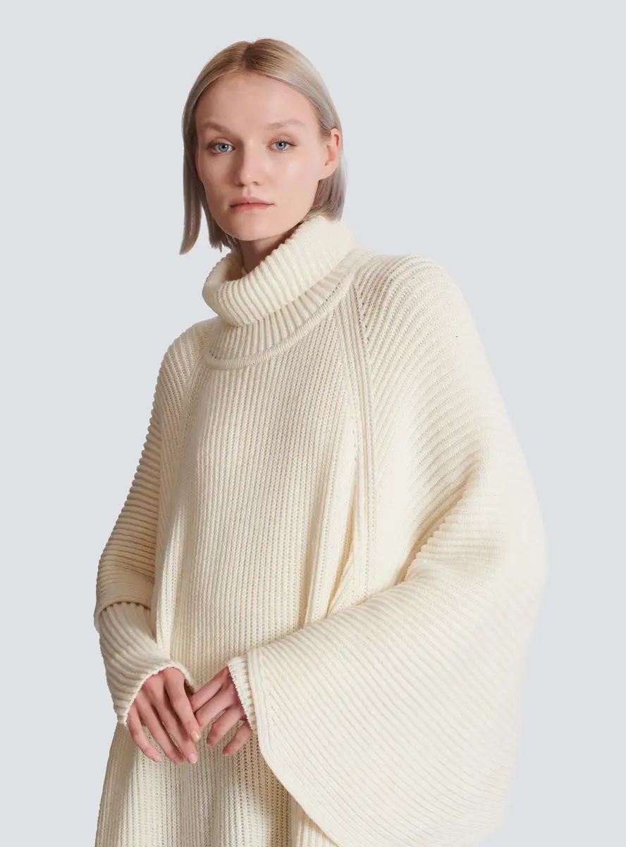 Balmain Asymmetric Knit Cape | Thumbnail 6 Balmain Asymmetric Knit Cape | Thumbnail 6