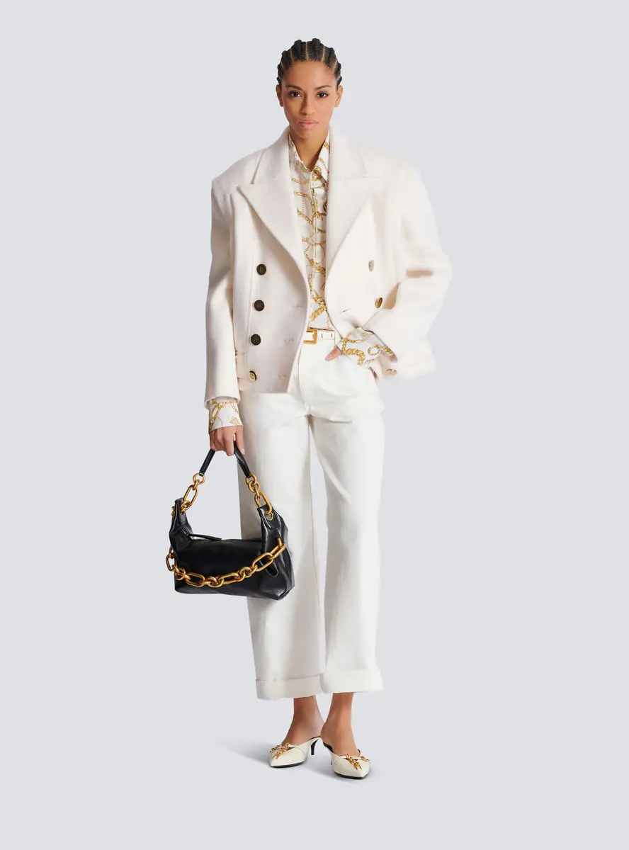 Balmain Cropped wool reefer jacket | Thumbnail 2