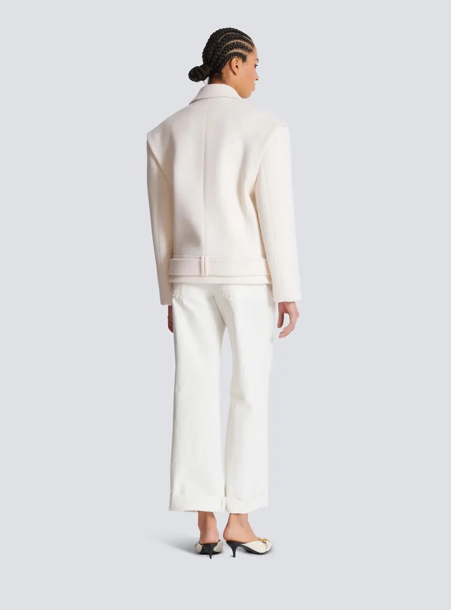 Balmain Cropped wool reefer jacket | Thumbnail 4