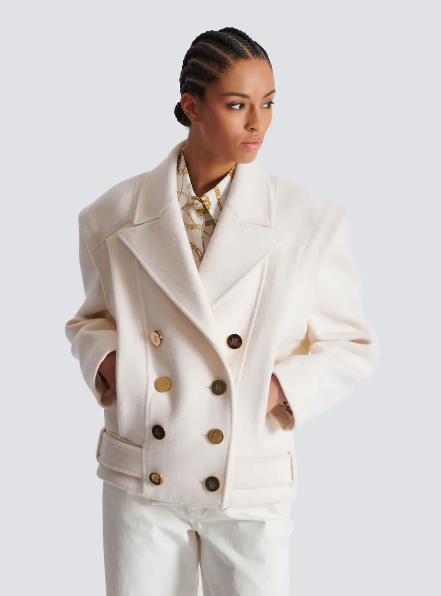 Balmain Cropped wool reefer jacket | Thumbnail 5