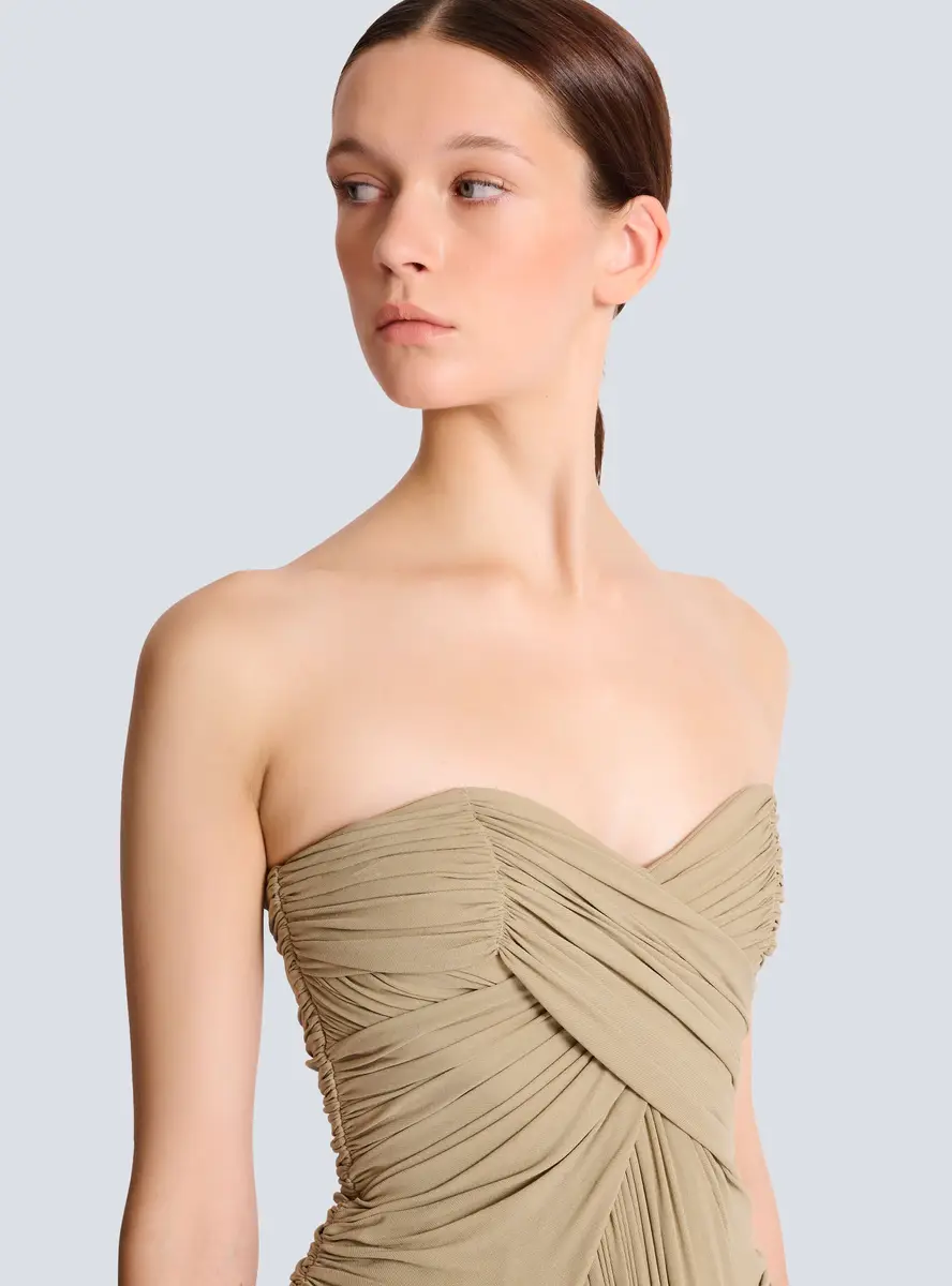 Balmain Draped strapless jumpsuit | Thumbnail 7 Balmain Draped strapless jumpsuit | Thumbnail 7