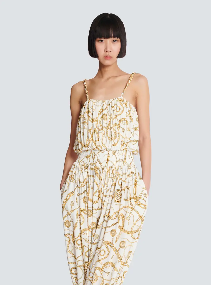 Balmain Flowing printed jumpsuit with Chains pattern | Thumbnail 6 Balmain Flowing printed jumpsuit with Chains pattern | Thumbnail 6