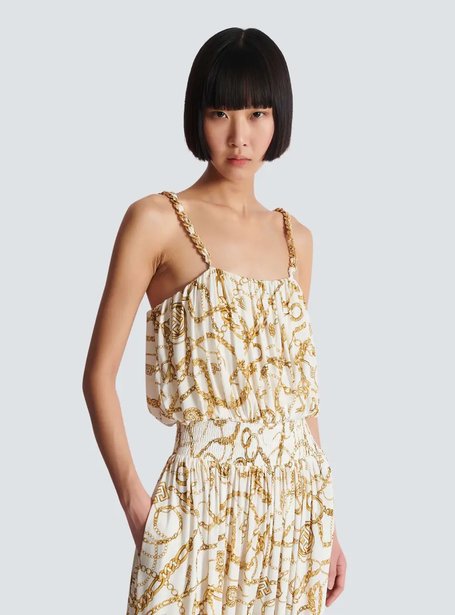 Balmain Flowing printed jumpsuit with Chains pattern | Thumbnail 7 Balmain Flowing printed jumpsuit with Chains pattern | Thumbnail 7