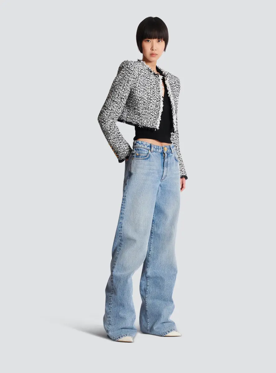 Balmain Cropped tweed jacket | Thumbnail 3