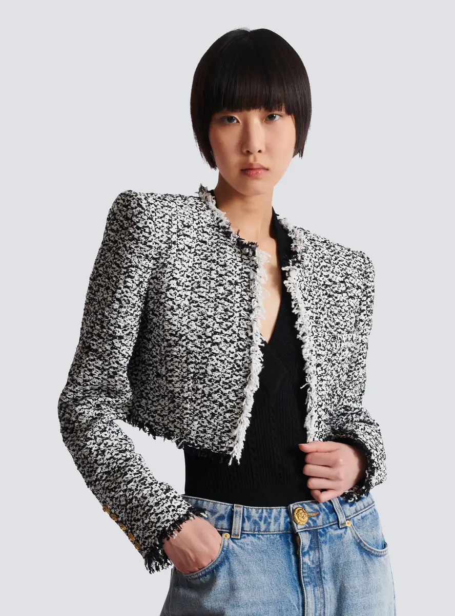 Balmain Cropped tweed jacket | Thumbnail 5