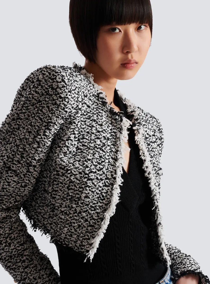 Balmain Cropped tweed jacket | Thumbnail 6