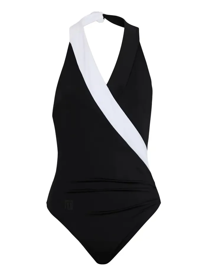 Balmain Two-tone one-piece swimsuit