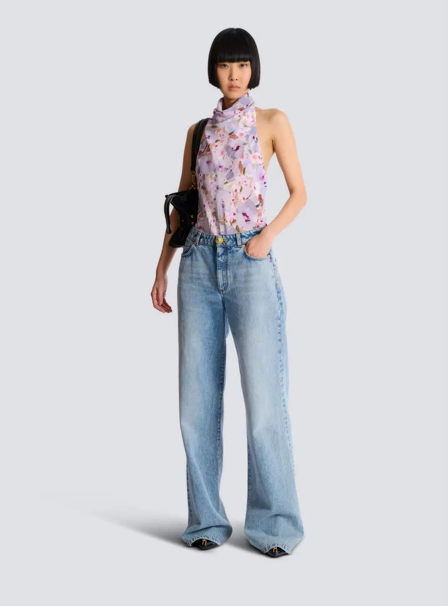 Balmain Sleeveless top with Poppy Flower print | Thumbnail 2 Balmain Sleeveless top with Poppy Flower print | Thumbnail 2