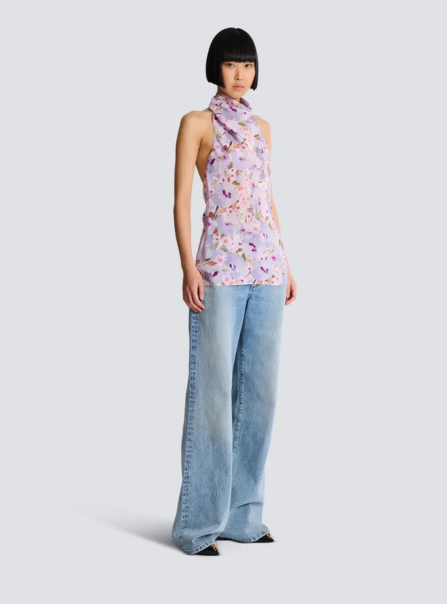 Balmain Sleeveless top with Poppy Flower print | Thumbnail 3 Balmain Sleeveless top with Poppy Flower print | Thumbnail 3