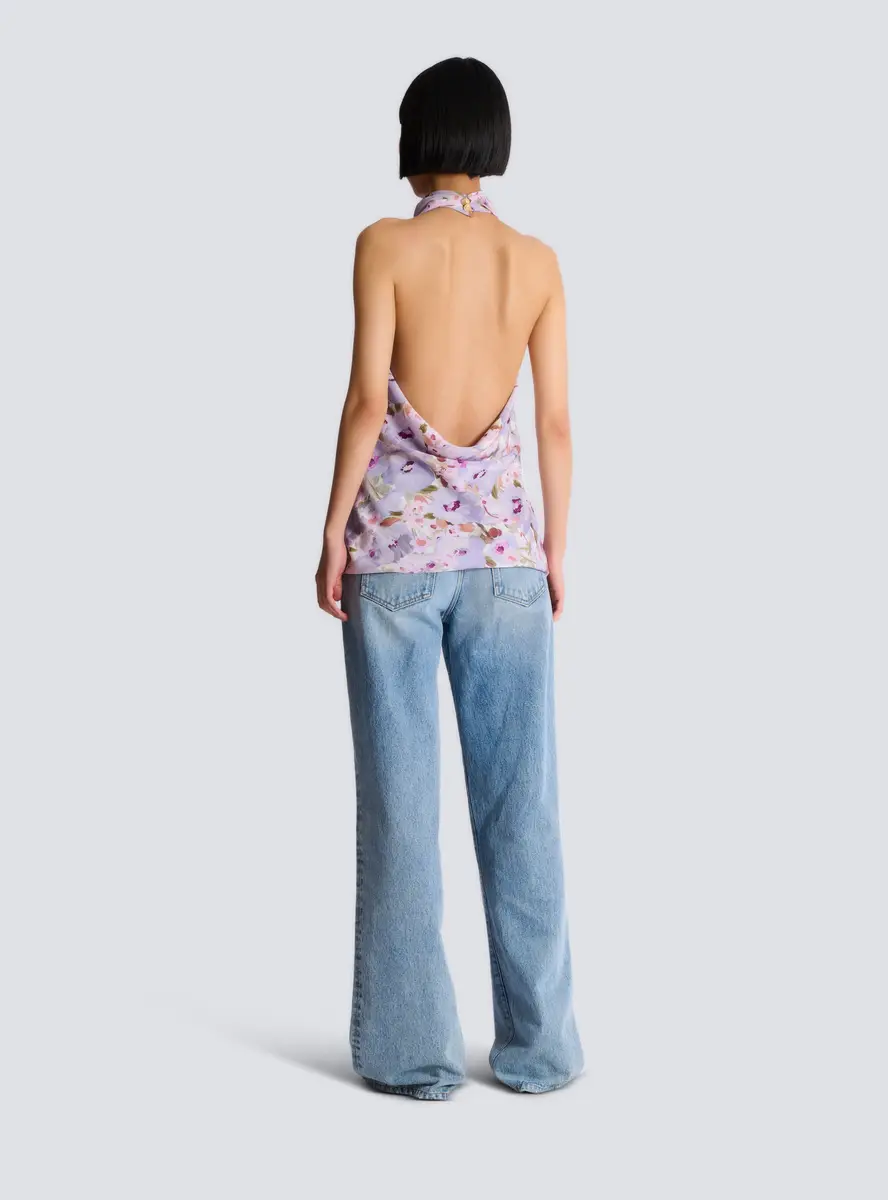 Balmain Sleeveless top with Poppy Flower print | Thumbnail 4 Balmain Sleeveless top with Poppy Flower print | Thumbnail 4