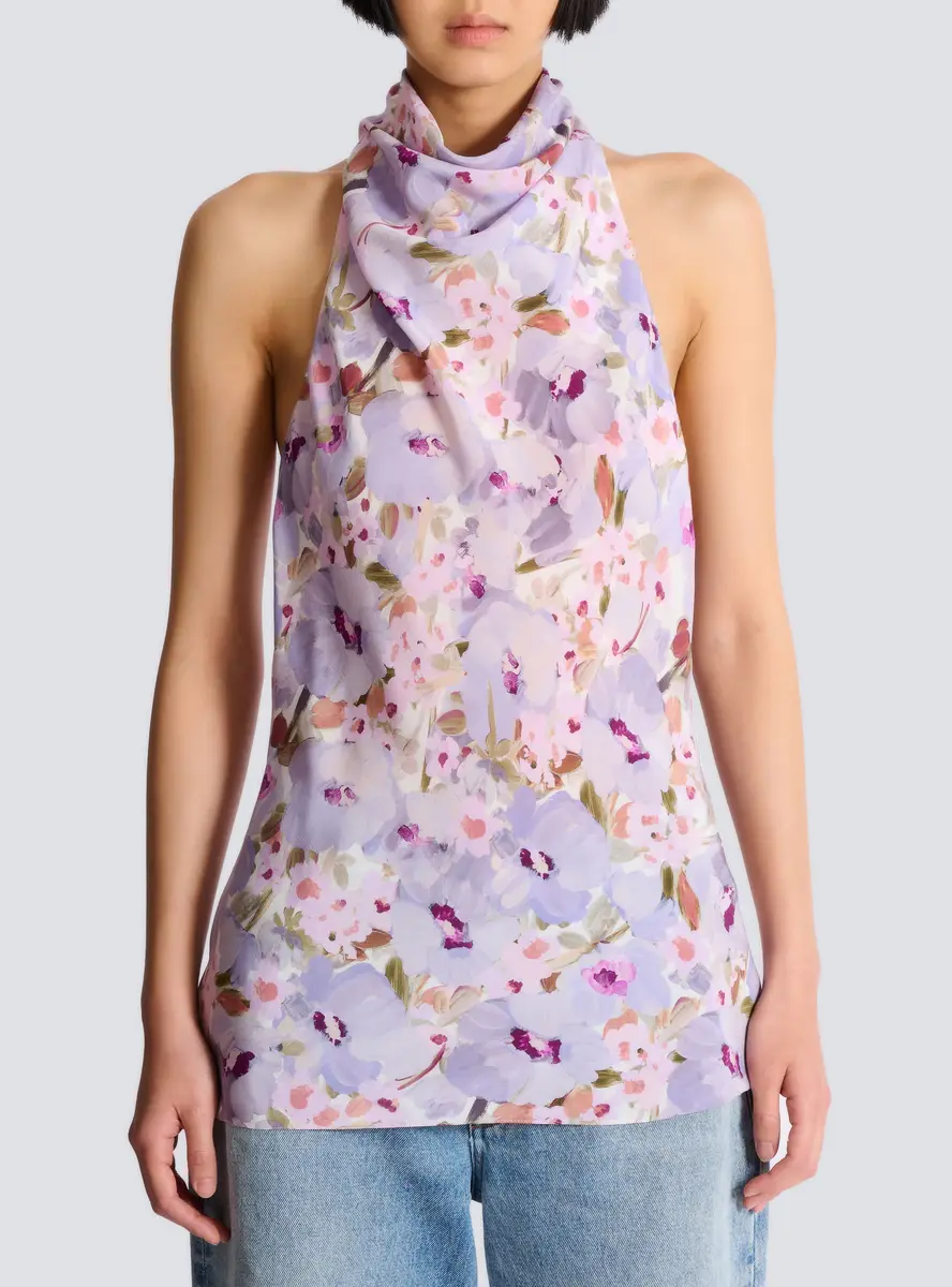 Balmain Sleeveless top with Poppy Flower print | Thumbnail 7 Balmain Sleeveless top with Poppy Flower print | Thumbnail 7