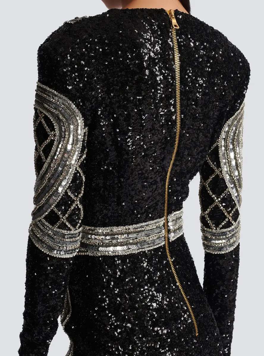Balmain Short silver embroidered dress | Thumbnail 6 Balmain Short silver embroidered dress | Thumbnail 6