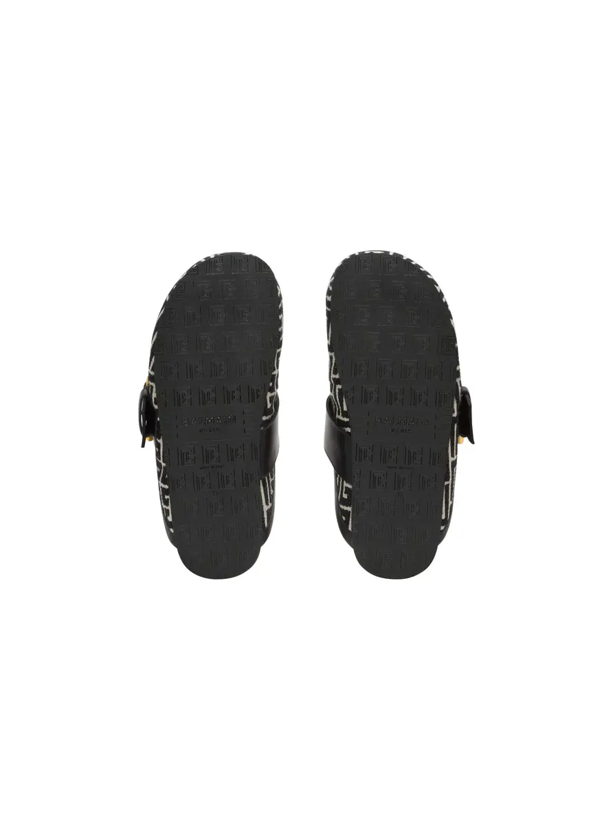 Balmain Anthem mules in jacquard canvas with PB monogram | Thumbnail 6 Balmain Anthem mules in jacquard canvas with PB monogram | Thumbnail 6