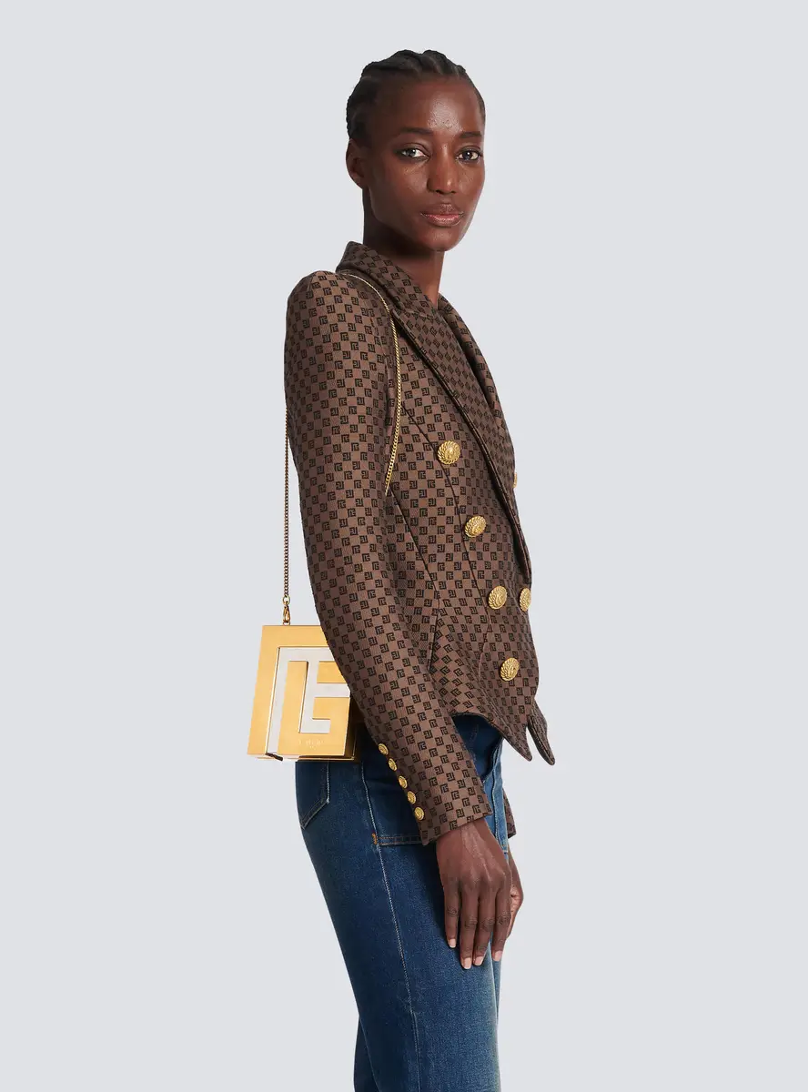 Balmain Metal PB clutch | Thumbnail 2 Balmain Metal PB clutch | Thumbnail 2