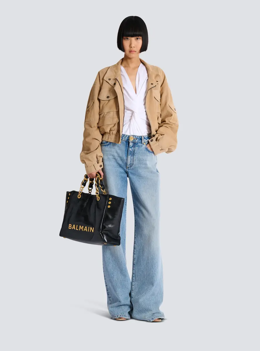 Balmain Draped sleeveless cotton poplin shirt | Thumbnail 2 Balmain Draped sleeveless cotton poplin shirt | Thumbnail 2