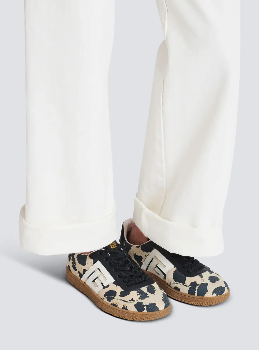 Balmain Swan leopard print suede leather sneakers | Thumbnail 2 Balmain Swan leopard print suede leather sneakers | Thumbnail 2