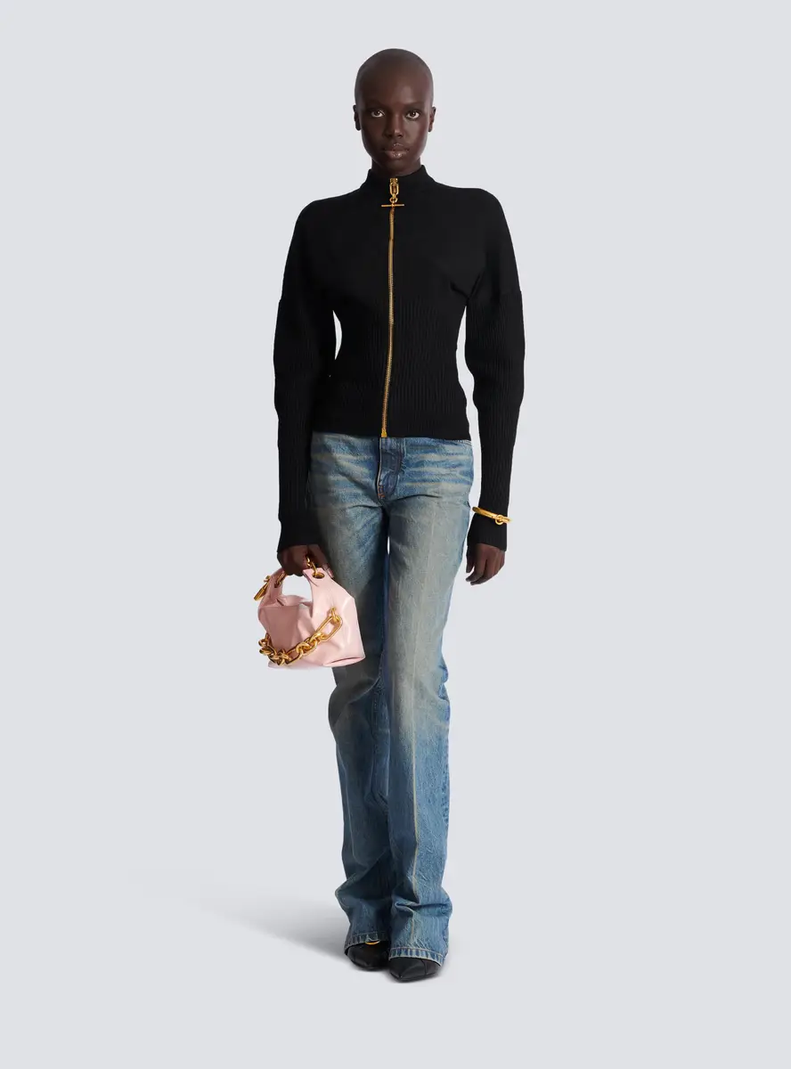 Balmain Zipped knit cardigan | Thumbnail 2 Balmain Zipped knit cardigan | Thumbnail 2