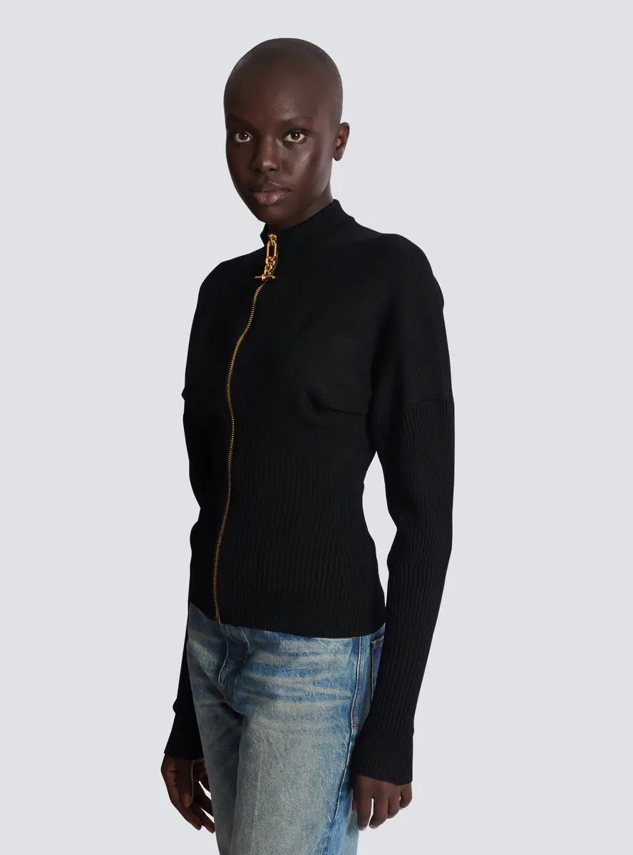 Balmain Zipped knit cardigan | Thumbnail 5 Balmain Zipped knit cardigan | Thumbnail 5