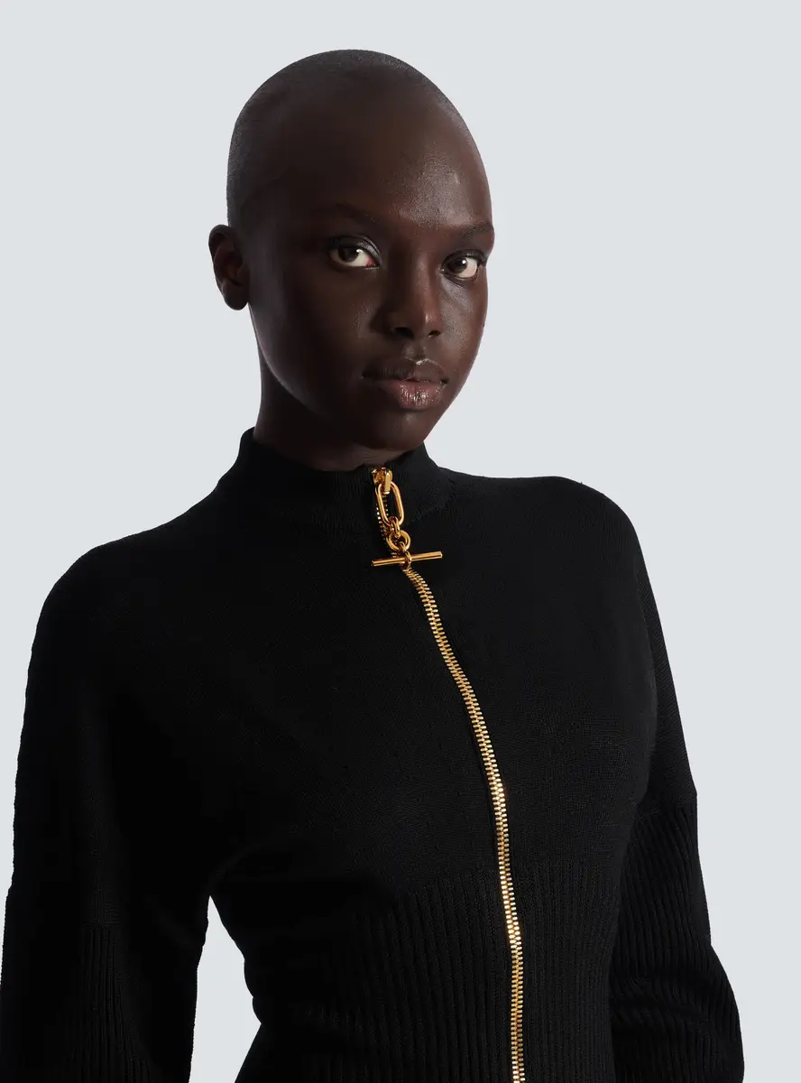 Balmain Zipped knit cardigan | Thumbnail 6 Balmain Zipped knit cardigan | Thumbnail 6