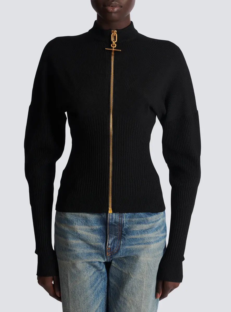 Balmain Zipped knit cardigan | Thumbnail 7 Balmain Zipped knit cardigan | Thumbnail 7