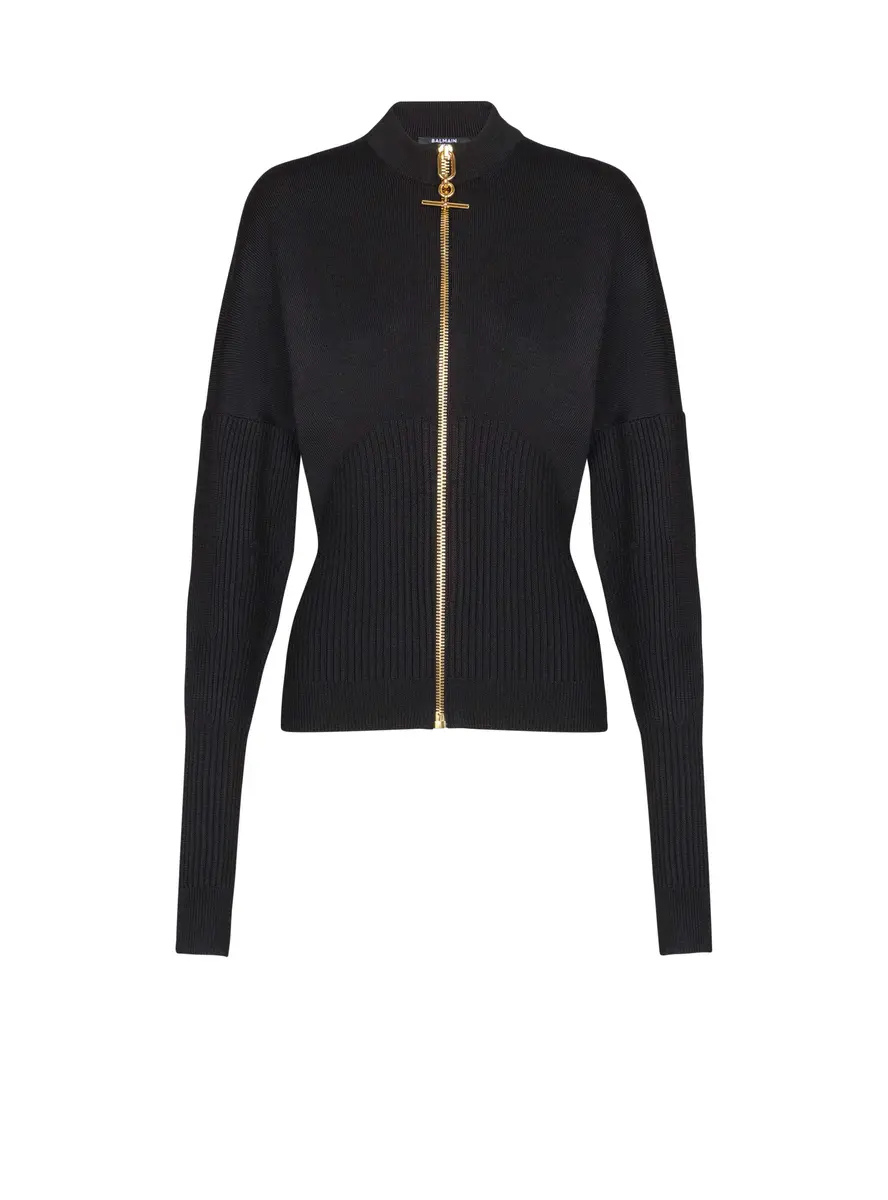 Balmain Zipped knit cardigan