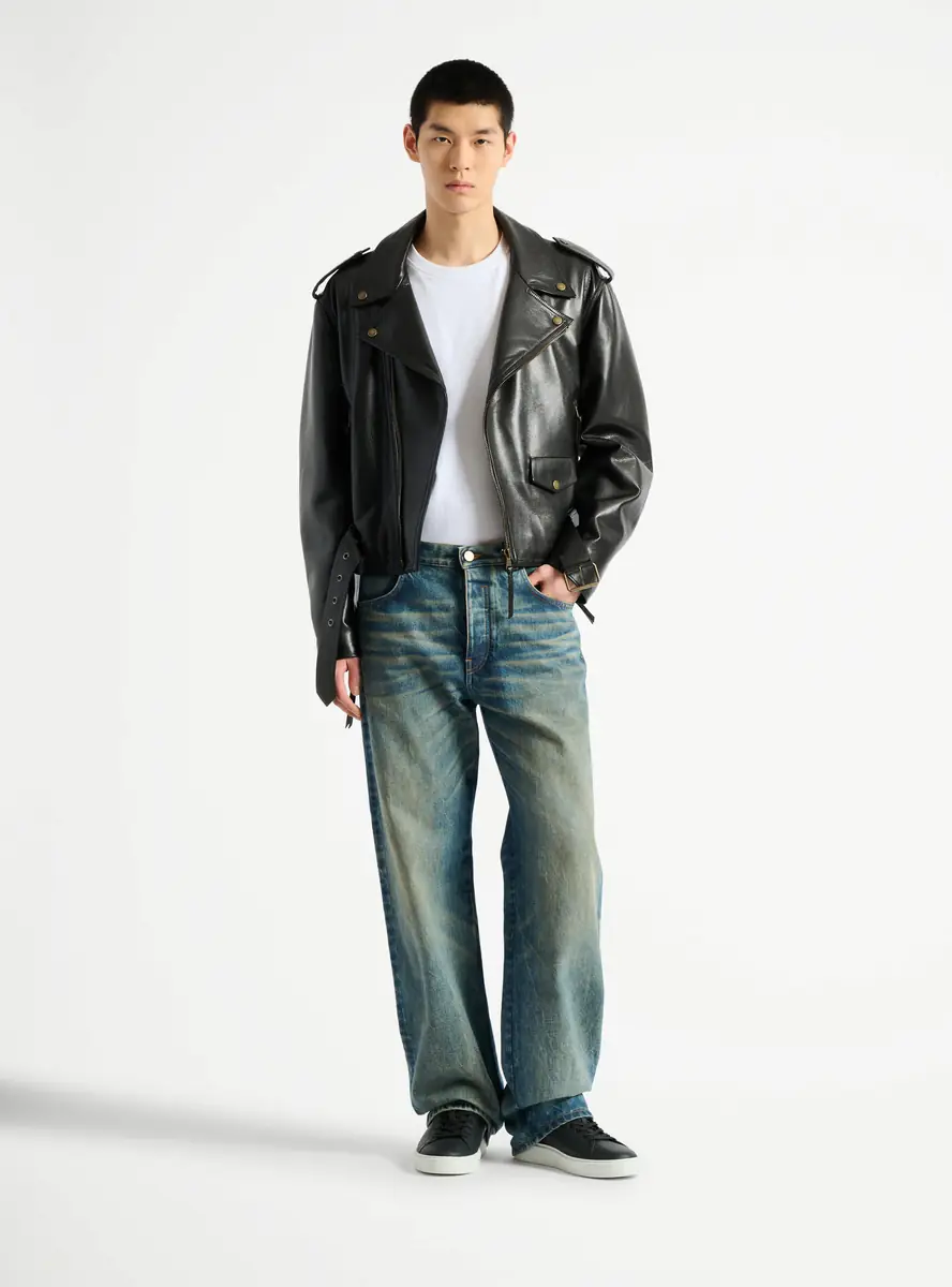 Balmain Textured leather biker jacket | Thumbnail 2 Balmain Textured leather biker jacket | Thumbnail 2