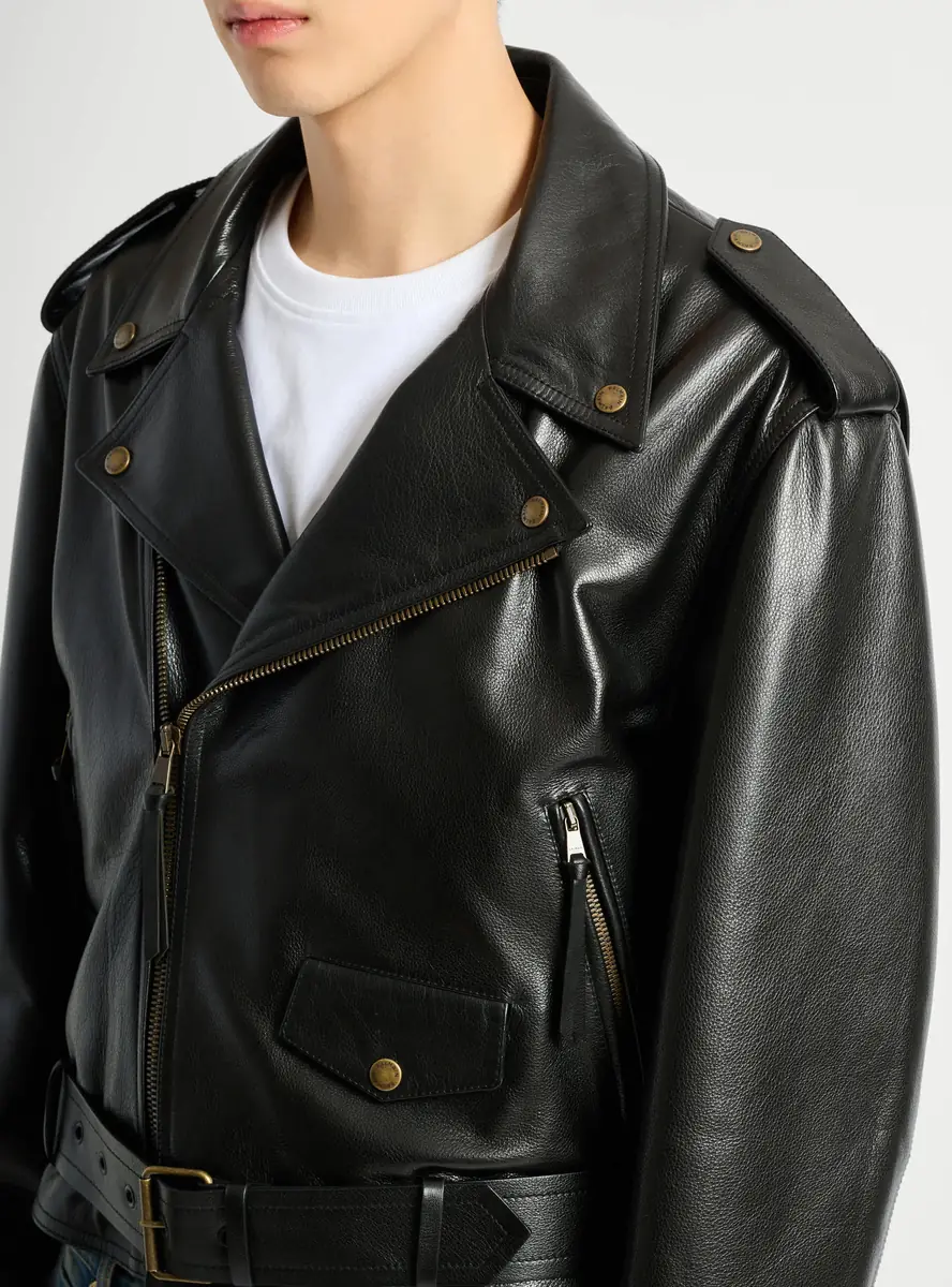 Balmain Textured leather biker jacket | Thumbnail 5 Balmain Textured leather biker jacket | Thumbnail 5
