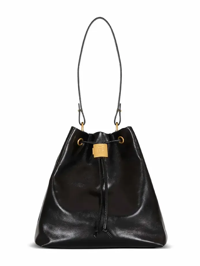Balmain Pulse calfskin leather backpack