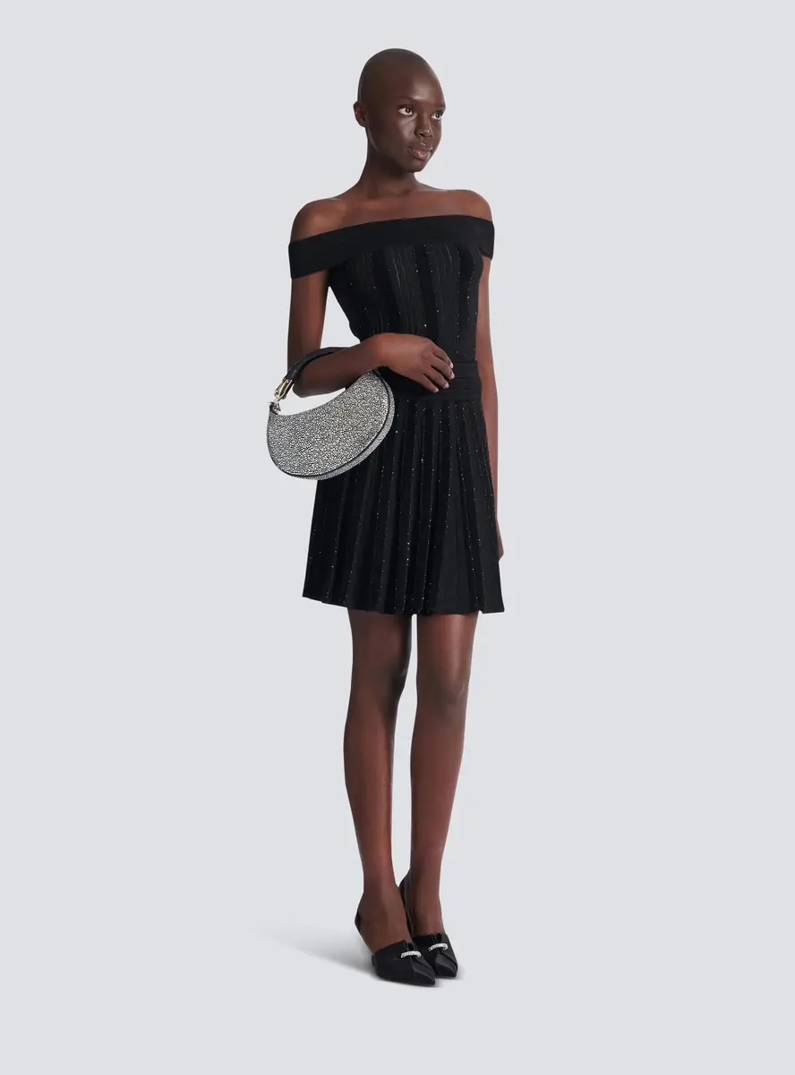 Balmain Pleated glitter knit skirt | Thumbnail 2 Balmain Pleated glitter knit skirt | Thumbnail 2