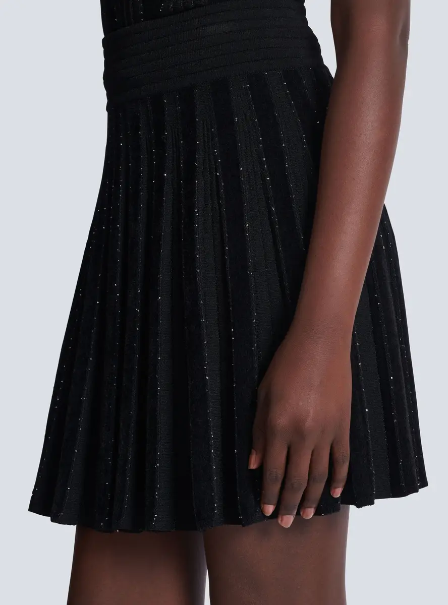 Balmain Pleated glitter knit skirt | Thumbnail 7 Balmain Pleated glitter knit skirt | Thumbnail 7
