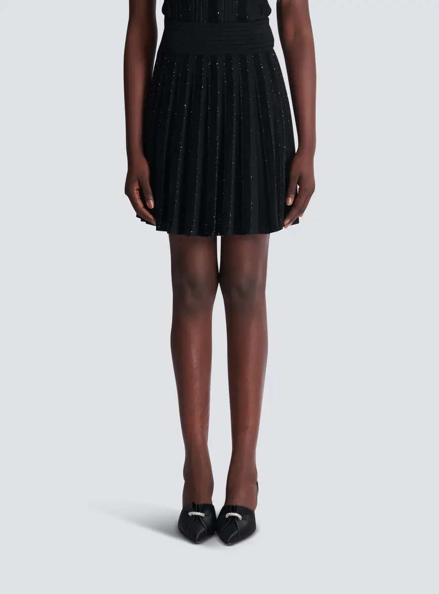 Balmain Pleated glitter knit skirt | Thumbnail 8 Balmain Pleated glitter knit skirt | Thumbnail 8