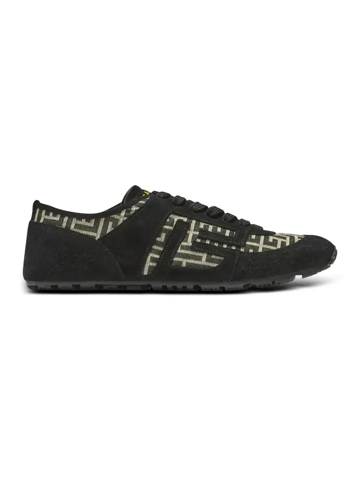 Balmain Racer 45 monogram jacquard trainers