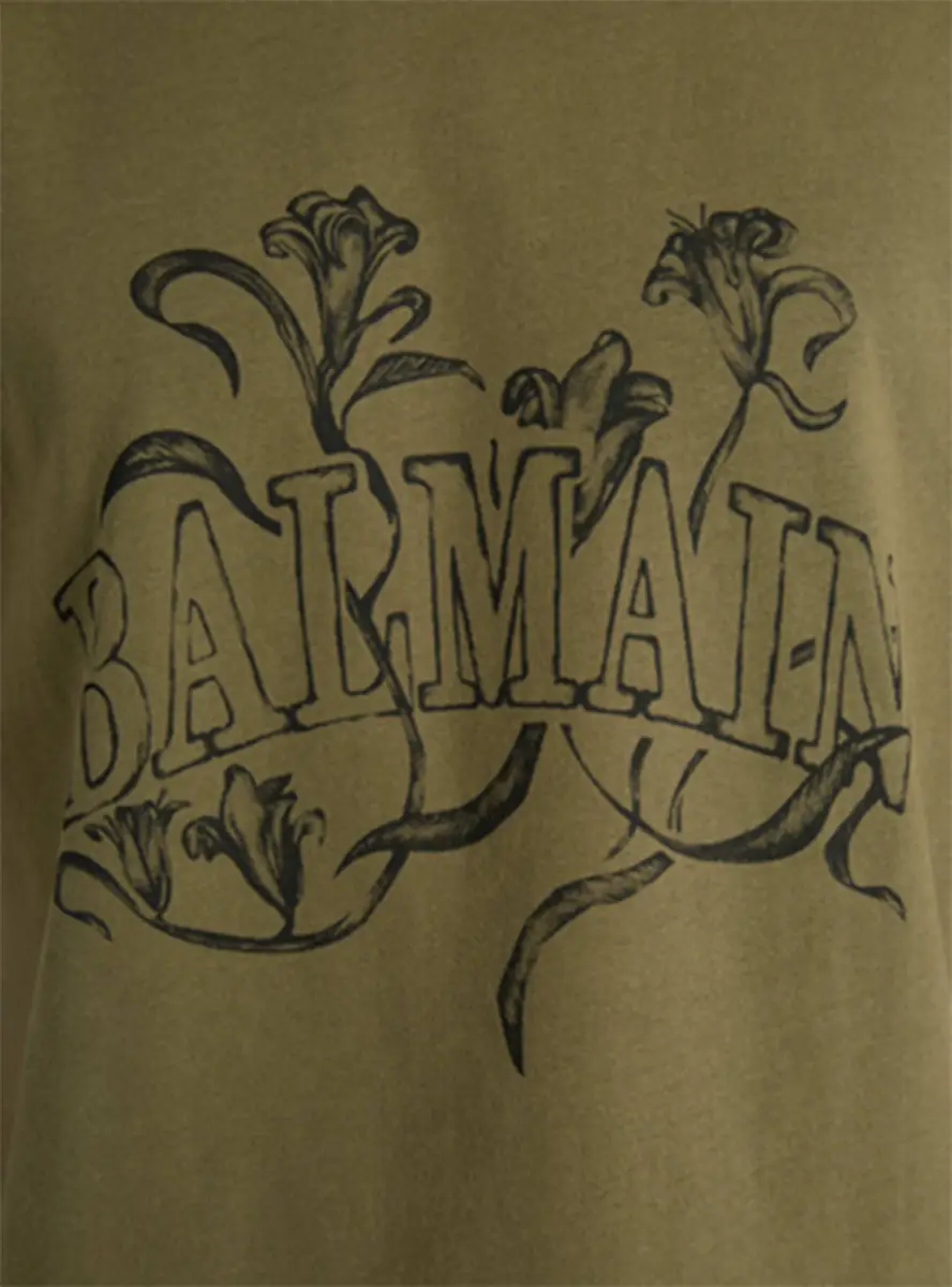 Balmain Printed Bloom T-shirt | Thumbnail 4 Balmain Printed Bloom T-shirt | Thumbnail 4
