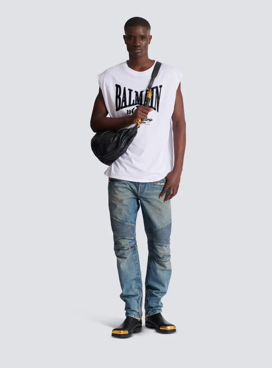 Balmain Biker jeans in vintage denim | Thumbnail 2 Balmain Biker jeans in vintage denim | Thumbnail 2