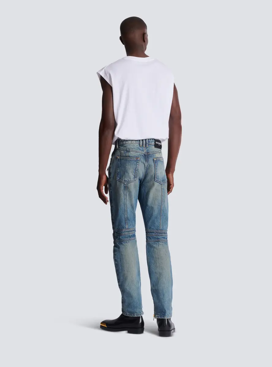 Balmain Biker jeans in vintage denim | Thumbnail 4 Balmain Biker jeans in vintage denim | Thumbnail 4