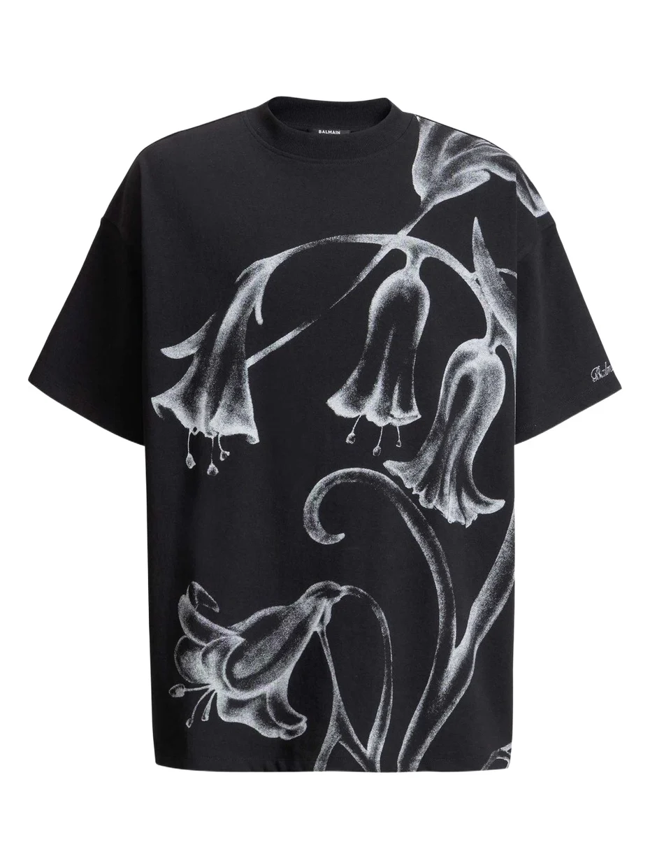 Balmain Printed Flower T-shirt