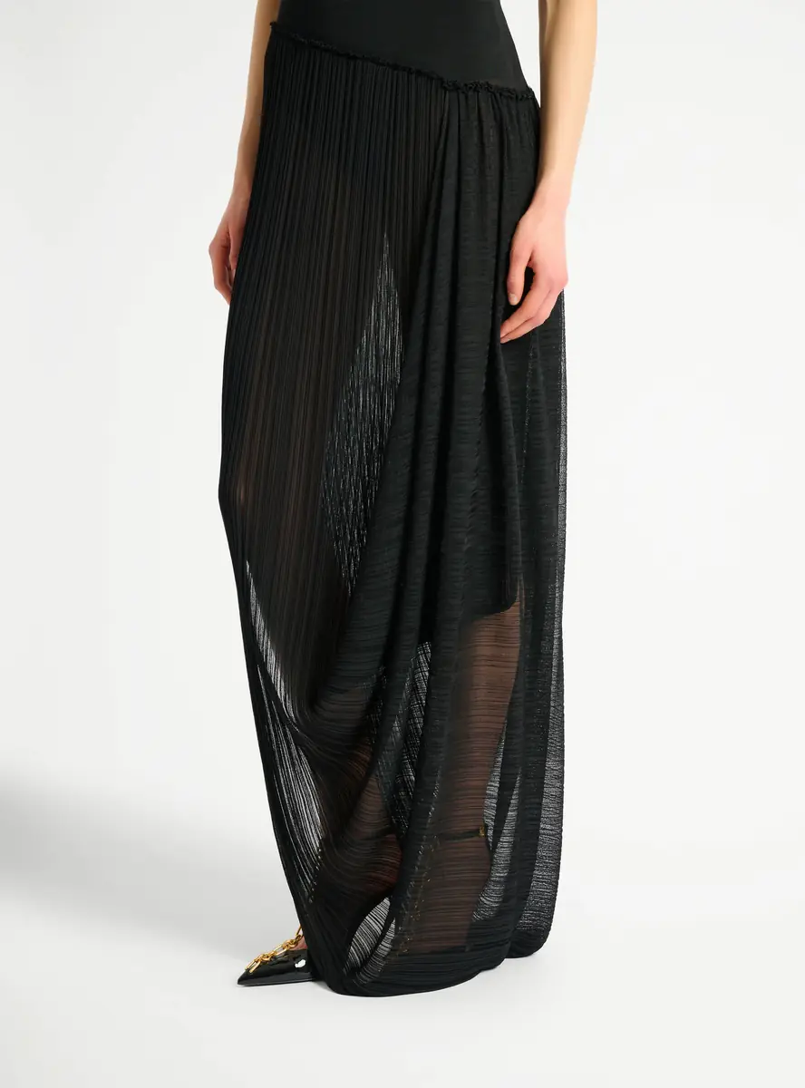 Balmain Long draped viscose dress | Thumbnail 4 Balmain Long draped viscose dress | Thumbnail 4