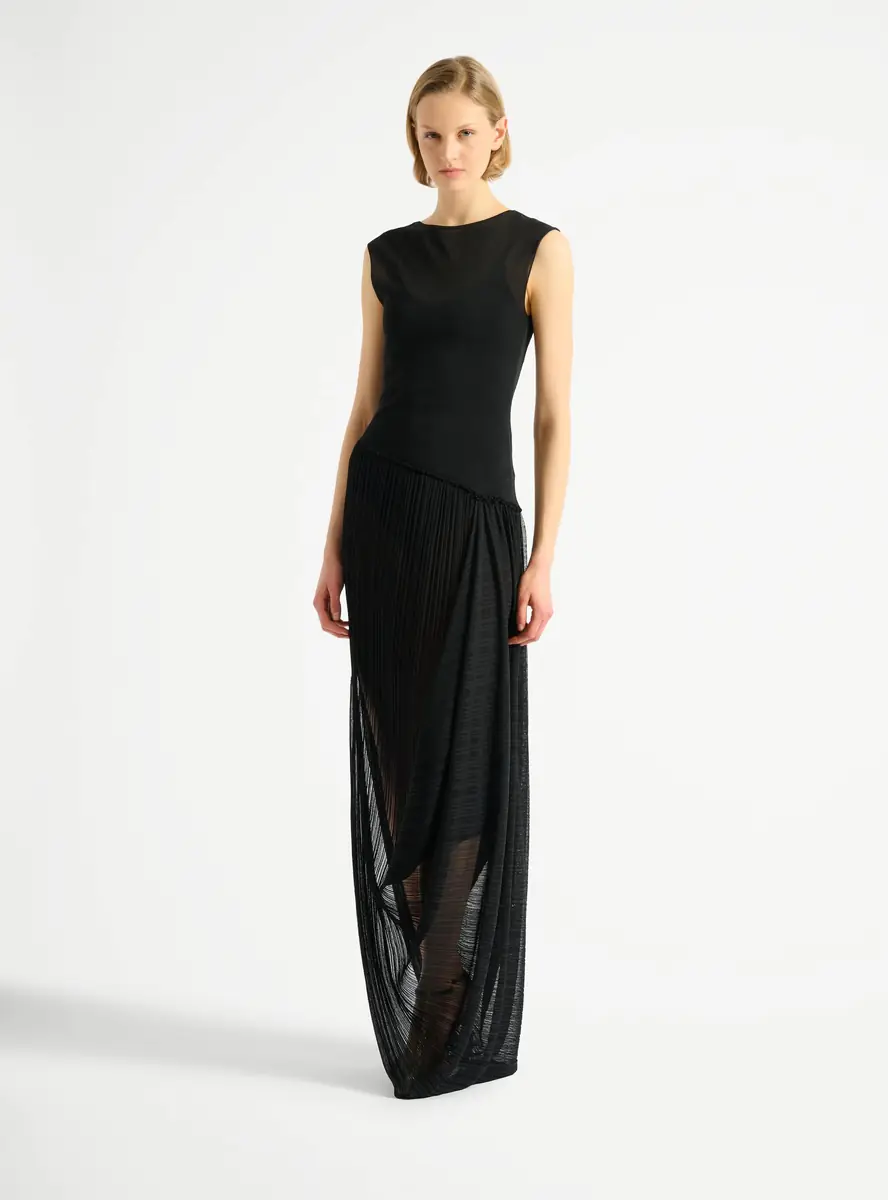 Balmain Long draped viscose dress | Thumbnail 5 Balmain Long draped viscose dress | Thumbnail 5