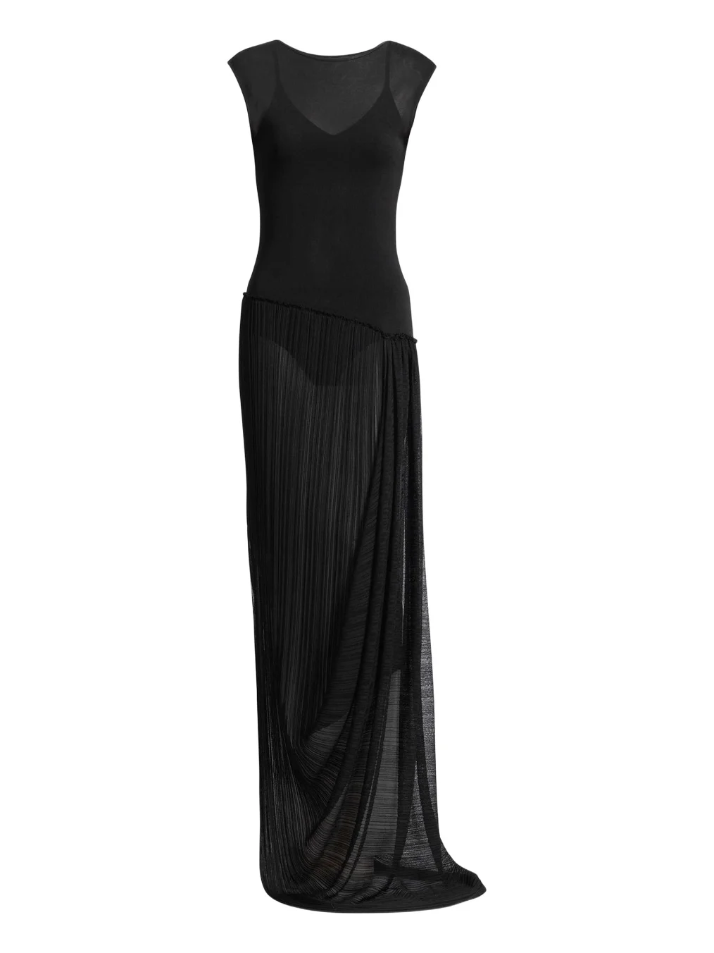 Long draped viscose dress Long draped viscose dress