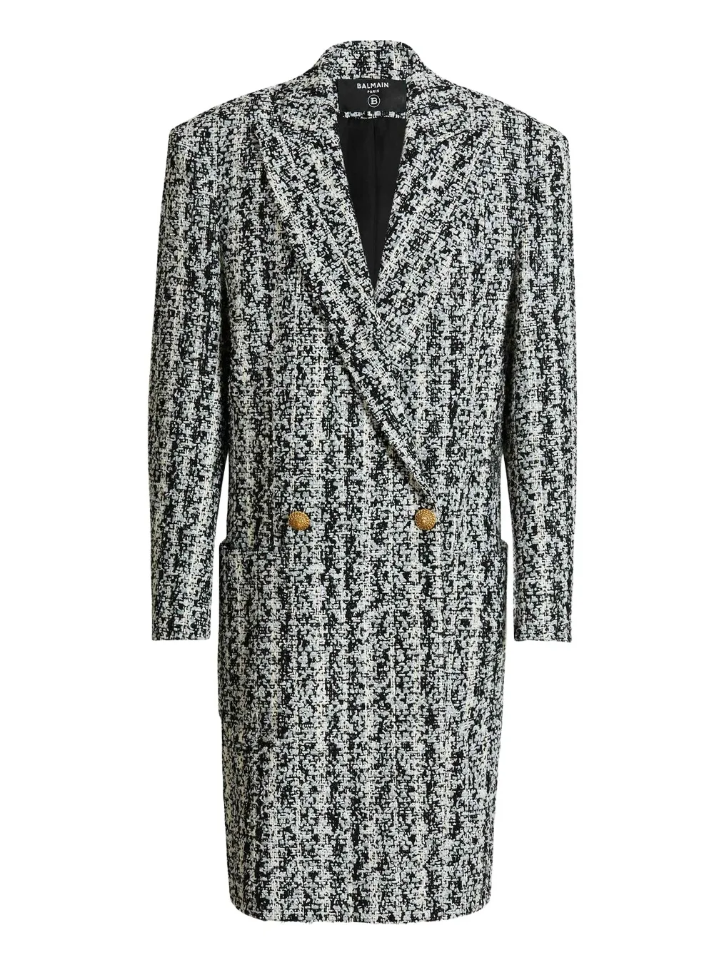 Balmain Long tweed coat