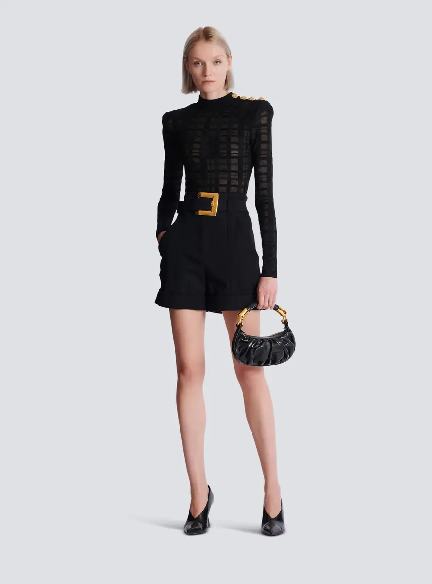 Balmain Grain de poudre shorts with belt | Thumbnail 2 Balmain Grain de poudre shorts with belt | Thumbnail 2