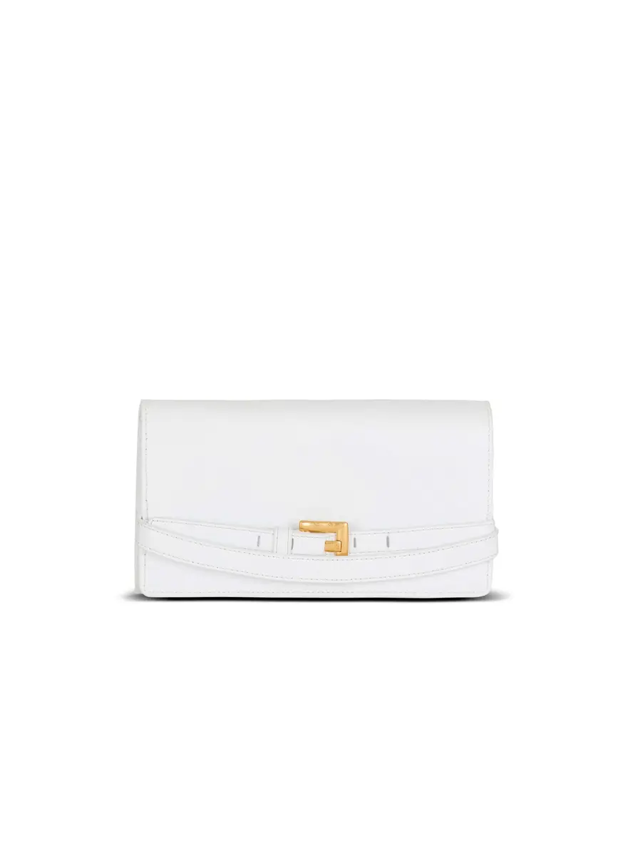Balmain Shuffle calfskin wallet with chain