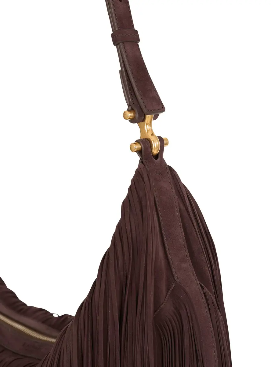 Balmain Ébène Hobo Large fringed suede bag | Thumbnail 3 Balmain Ébène Hobo Large fringed suede bag | Thumbnail 3