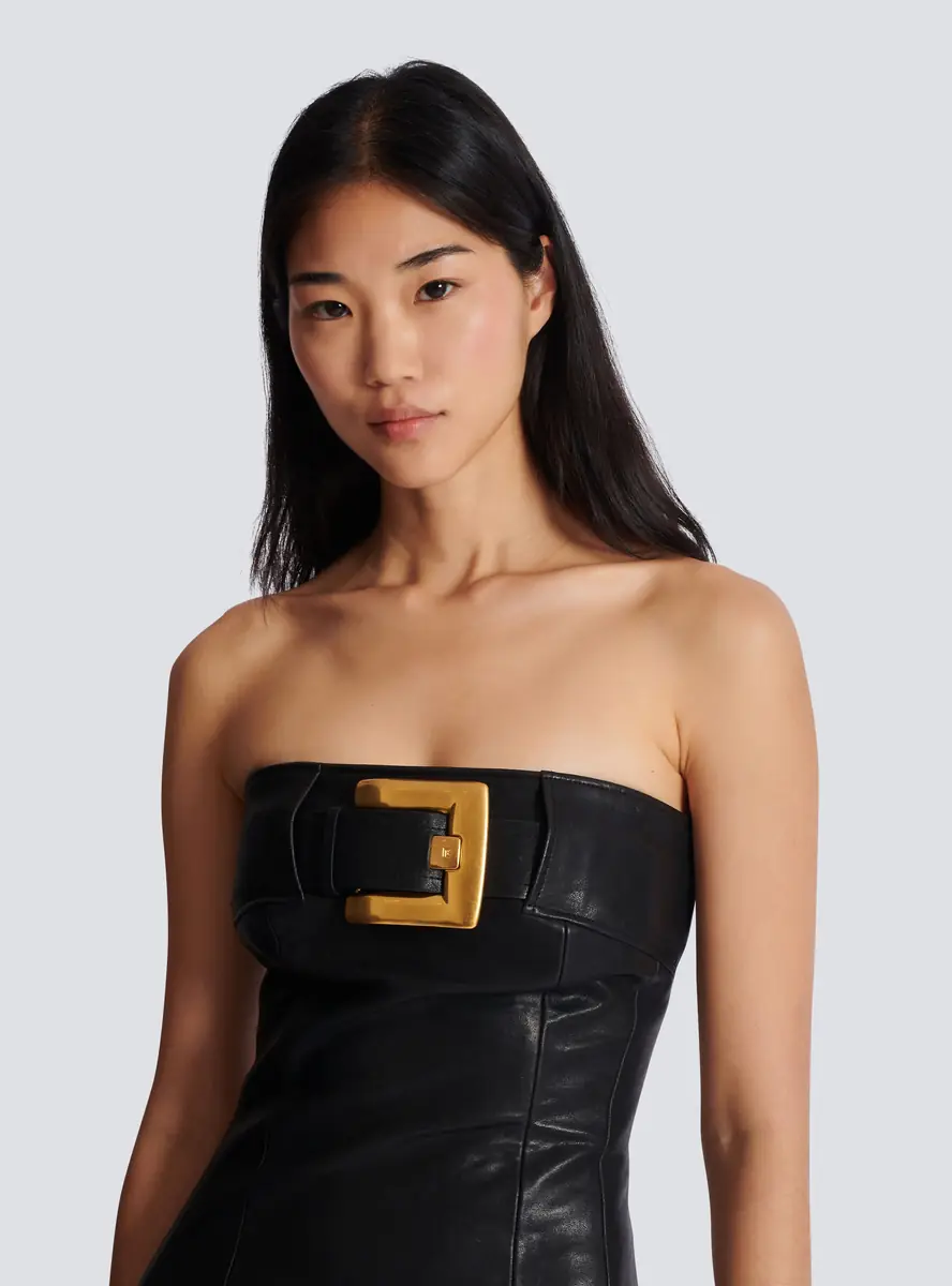 Balmain Bustier dress with belt detail | Thumbnail 7